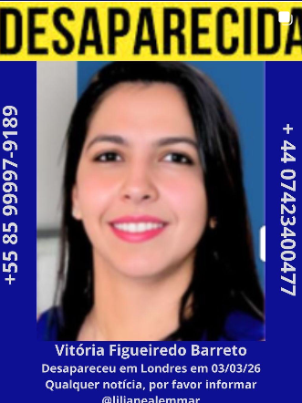 Brasileira desaparece perto de universidade no Reino Unido e mobiliza familiares